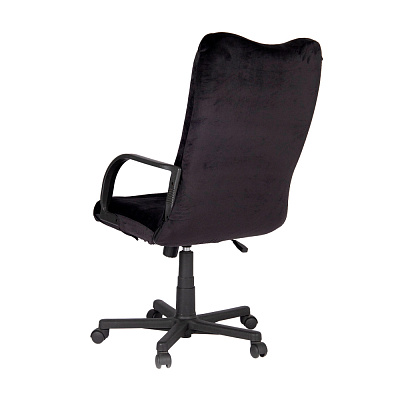 Чехол на офисный стул LuxAlto Velvet 210 GSM, размер М, black