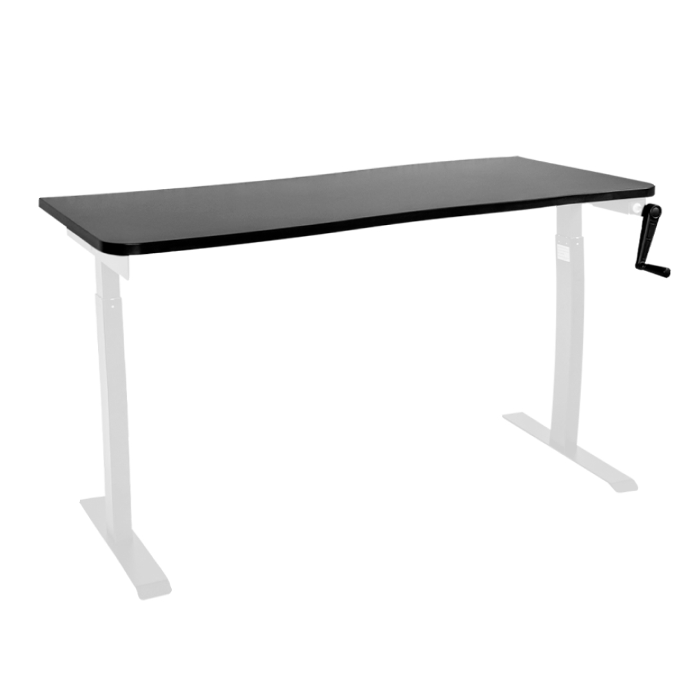 Стол с регулировкой высоты M1 белый/ЛДСП черный, 160x70
