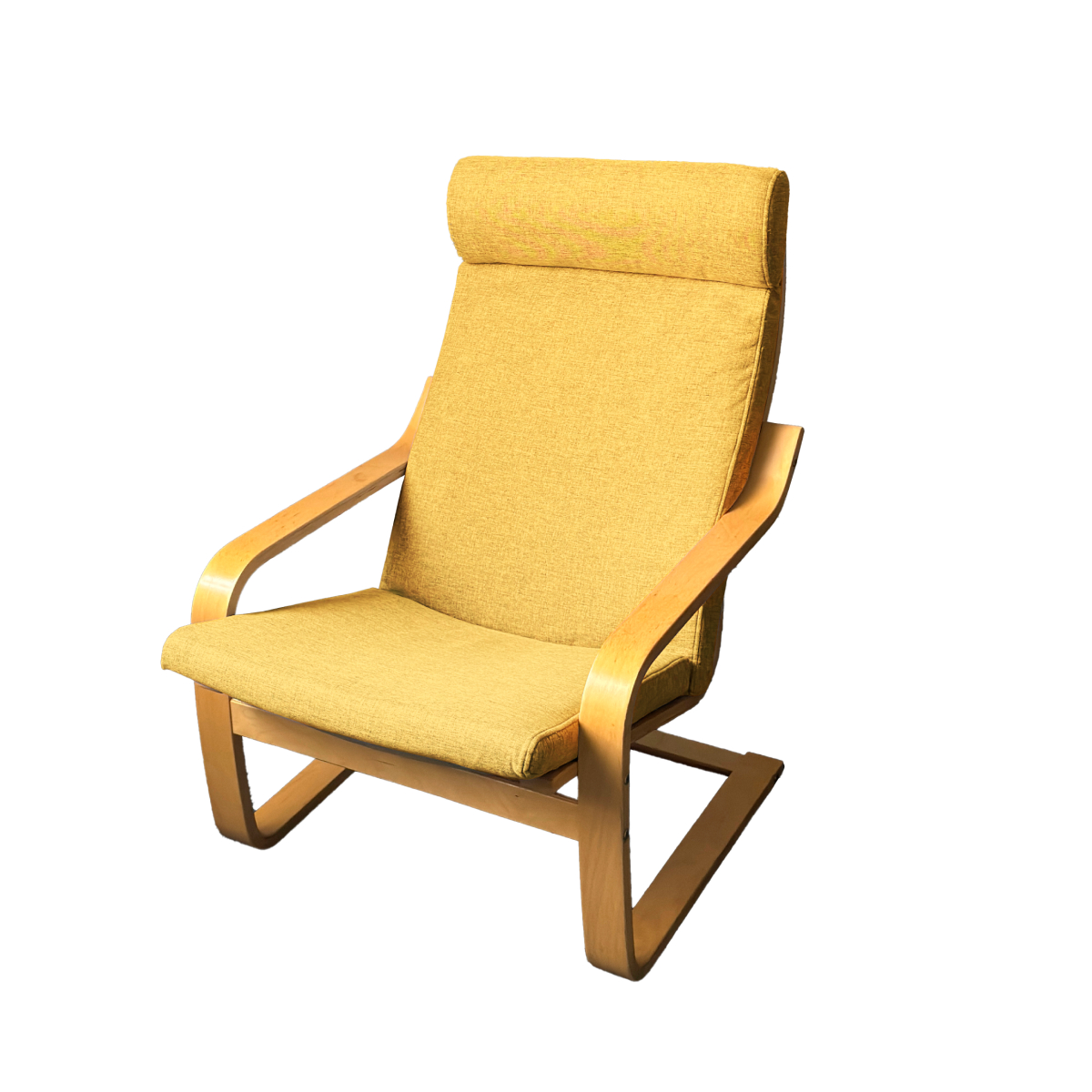Чехол LuxAlto на кресло Poang, рогожка желтый (Laguna 555)
