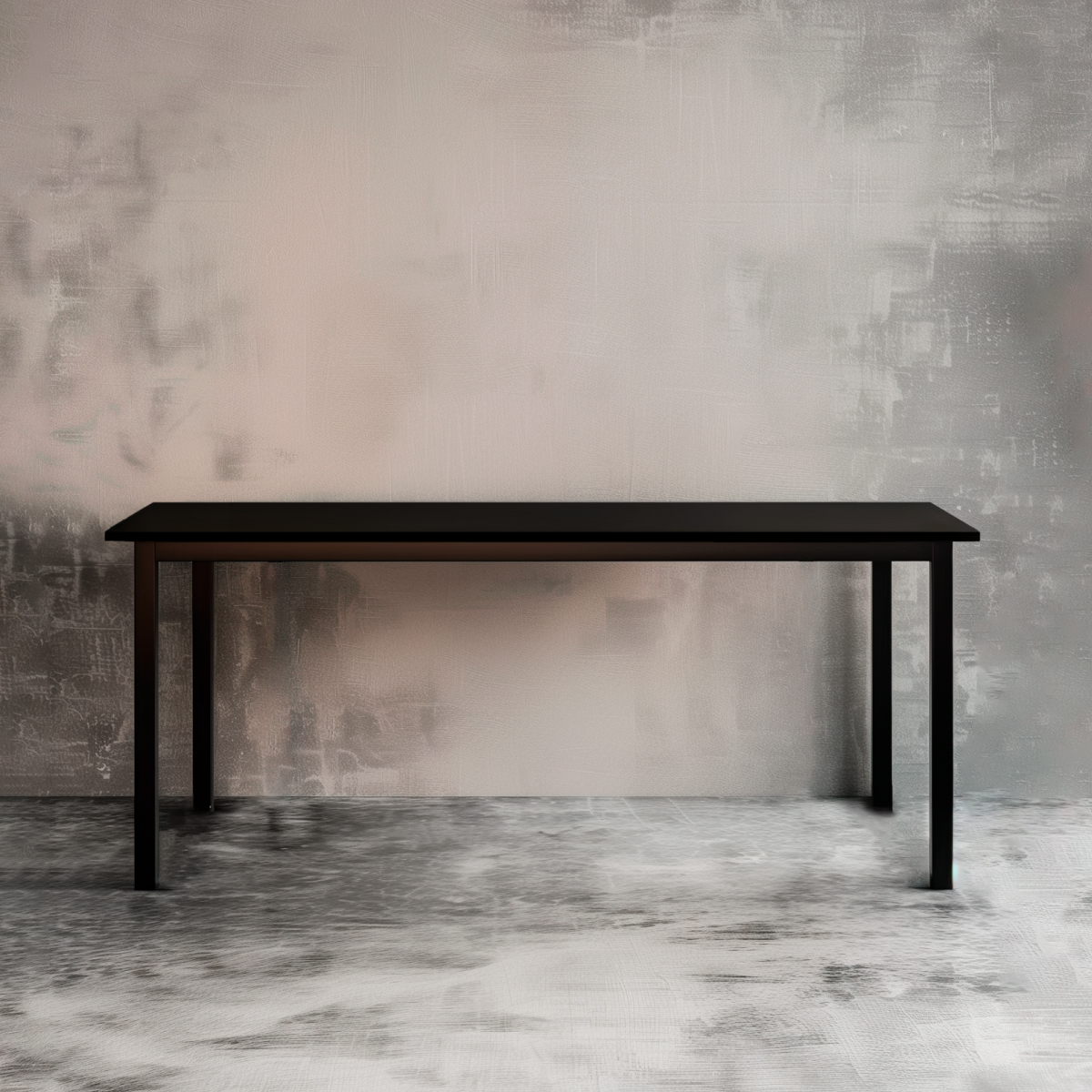 Стол офисный ST45 черный/ЛДСП черный, 160x80