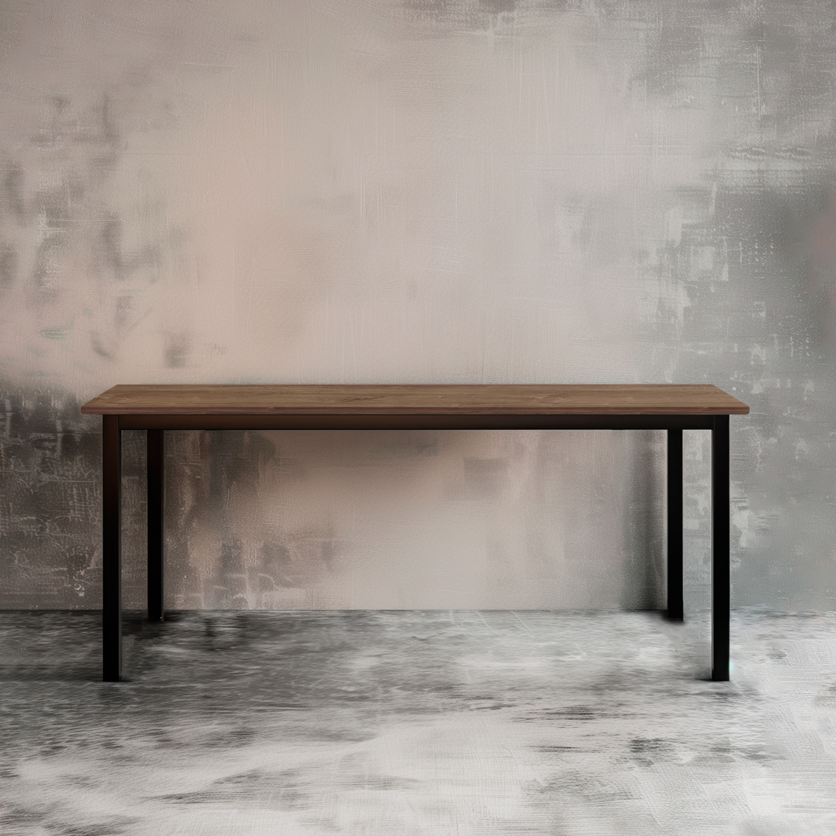 Стол офисный ST45 черный/ЛДСП коричневый дуб, 160x70