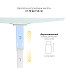 Стол с регулировкой высоты E6 белый/ЛДСП бук, 140x60