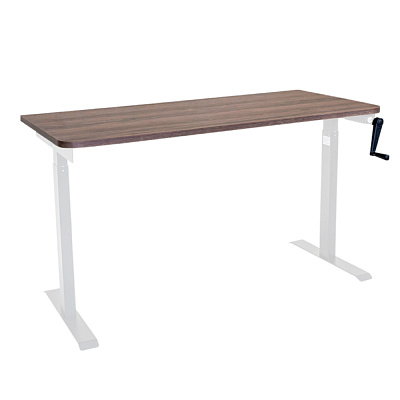 Стол с регулировкой высоты M1 белый/ЛДСП коричневый дуб, 140x60
