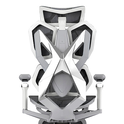 Кресло игровое LuxAlto X5 PRO-301 с подставкой для ног, Серое