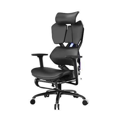 Кресло игровое XIAOQI X5S-F с подставкой для ног, чёрный