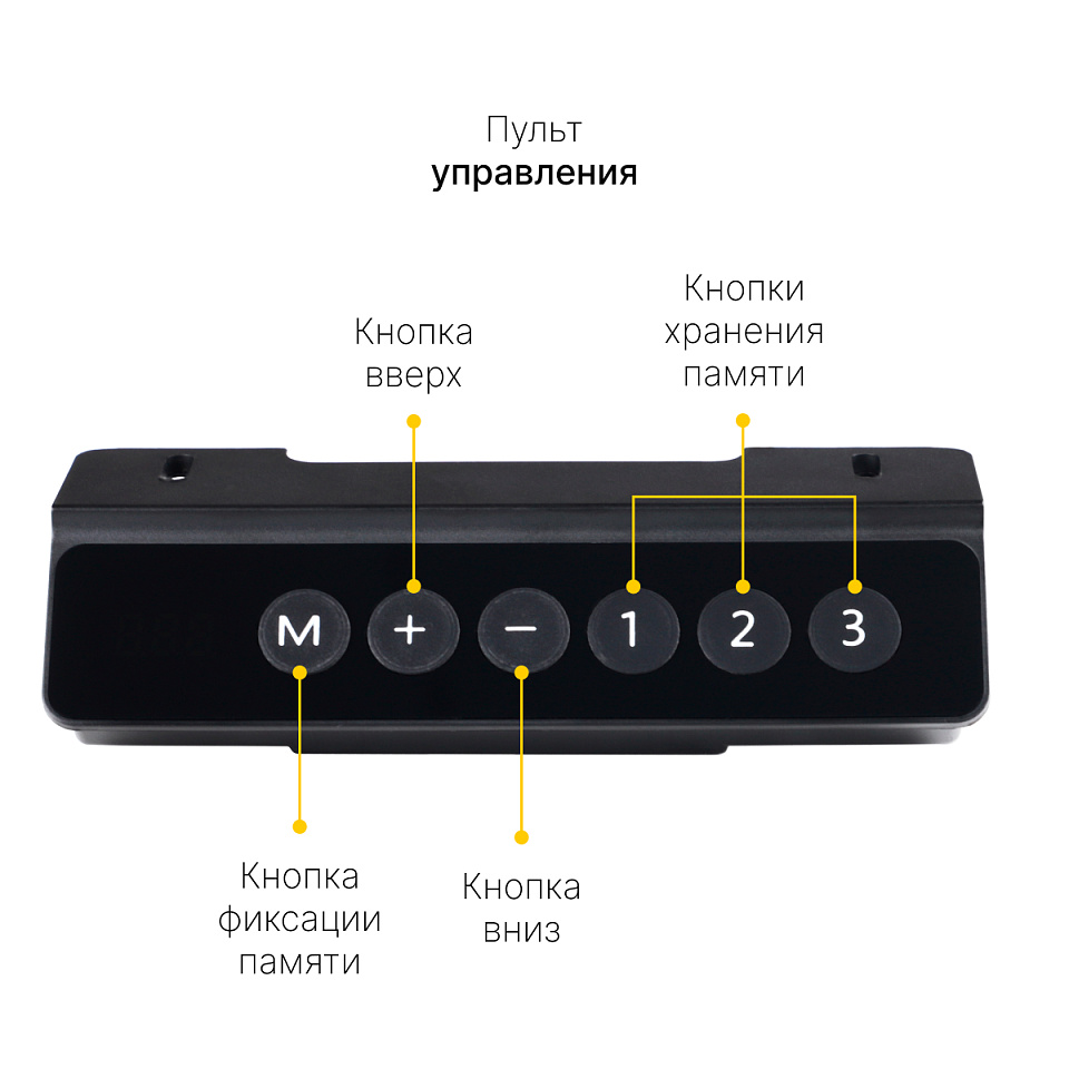 Стол с регулировкой высоты SR2 черный/ЛДСП белый, 140x70