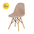 Чехол на стул LuxAlto для модели Eames/Aspen, рогожка бежевый (Laguna 130), комплект 2 шт.