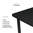 Столешница ЛДСП LuxAlto U999 ST2, цвет чёрный, 1600*700*25 мм