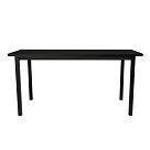 Стол офисный ST45 черный/ЛДСП черный, 160x70