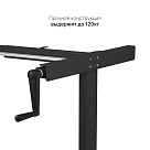 Стол с регулировкой высоты M1 черный/ЛДСП черный, 140x70