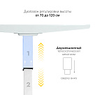 Стол с регулировкой высоты 2AR2 белый/ЛДСП черный, 140x80