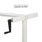 Стол с регулировкой высоты M1 белый/ЛДСП бук, 140x70