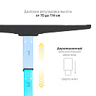Стол с регулировкой высоты SR2 черный/черный ЛДСП 160х70
