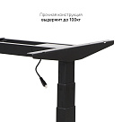 Стол с регулировкой высоты 2A3 черный/ЛДСП белый, 140x80