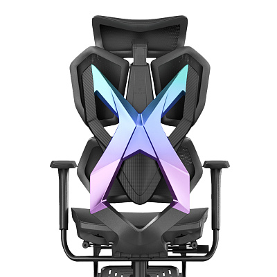 Кресло игровое XIAOQI X5S-F с подставкой для ног, чёрный