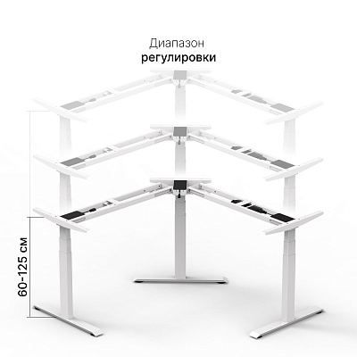 Подстолье с регулировкой высоты 3A3 TRI-MASTER, белый