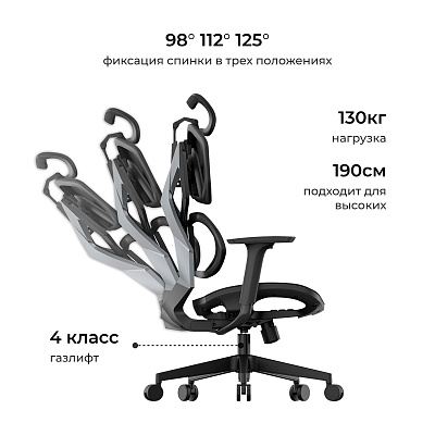 Кресло игровое XIAOQI X5C, черный