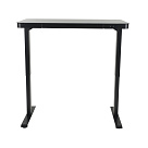 Стол с регулировкой высоты E4A с ящиком черный/Стекло черное, 120x60