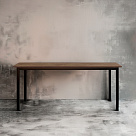 Стол офисный ST45 черный/ЛДСП коричневый дуб, 160x70