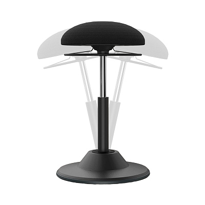 Стул динамический для работы сидя или стоя LuxAlto R05-G, чёрный