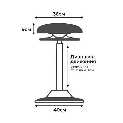 Стул динамический для работы сидя или стоя LuxAlto R05-G, зеленый