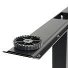 Стол с регулировкой высоты E4A с ящиком черный/Стекло черное, 120x60