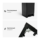 Стол офисный ST45 черный/ЛДСП белый, 180x80