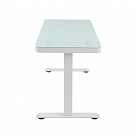 Стеклянный стол с электроприводом LA-T33-E4A (белый), высота 70-120 см, размер столешницы 120*60 см