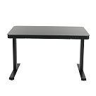 Стол с регулировкой высоты E4A с ящиком черный/Стекло черное, 120x60